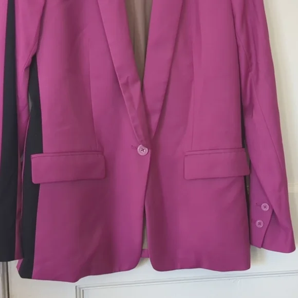 Wildfang Empower Colorblock Tux‎ Blazer Pink Black Sz Small Career Party - Picture 3 of 15